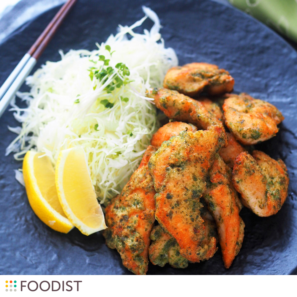 揚げ焼きだから後処理も楽チン!鶏ささみのあおさ揚げ