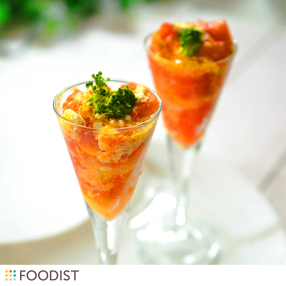 相性抜群!炒めたトマトとカッテージチーズの飲むサラダ