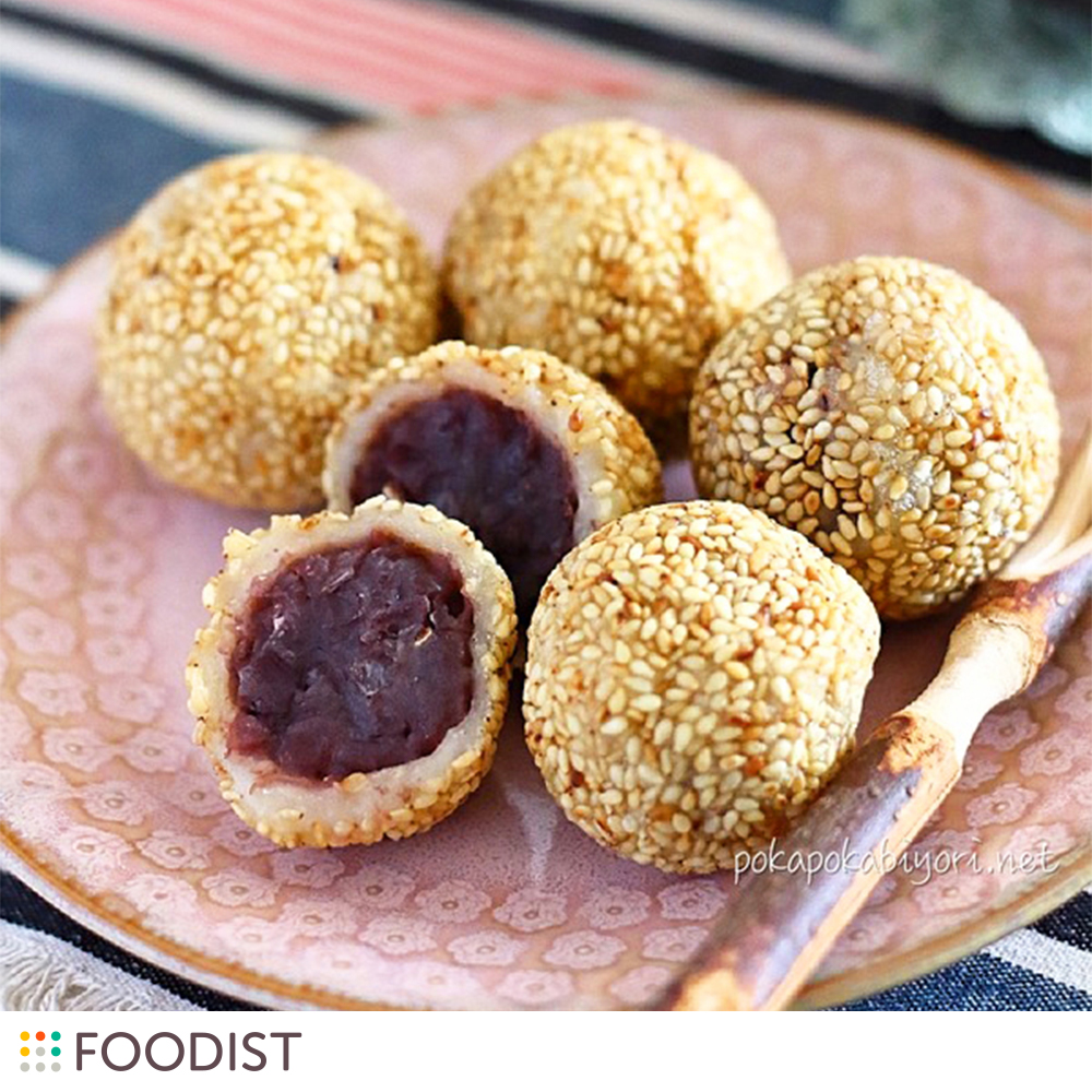 たこ焼きプレートで楽チン!胡麻揚げ団子