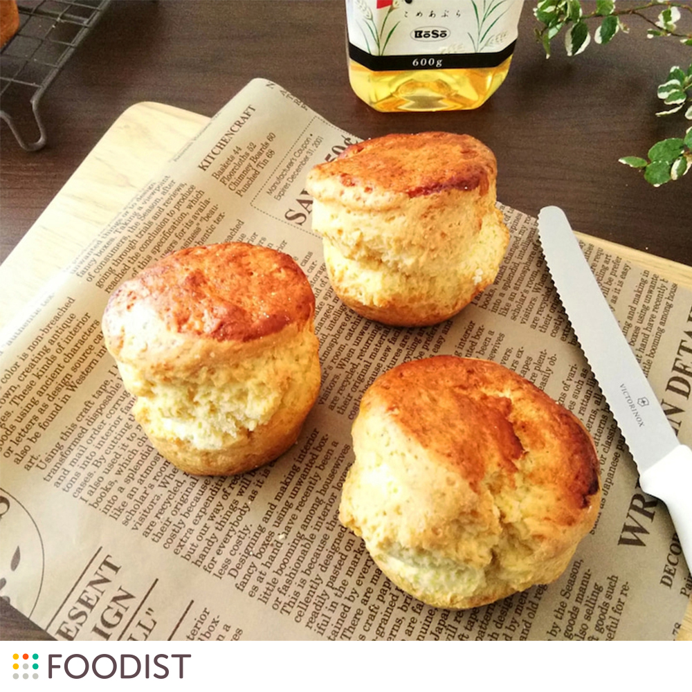 焼くまで10分!バター不使用スコーン