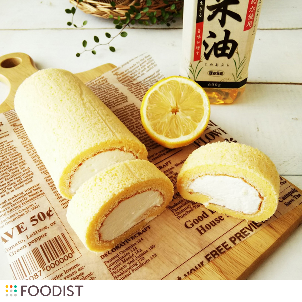 しっとり!レモンのシフォンロールケーキ