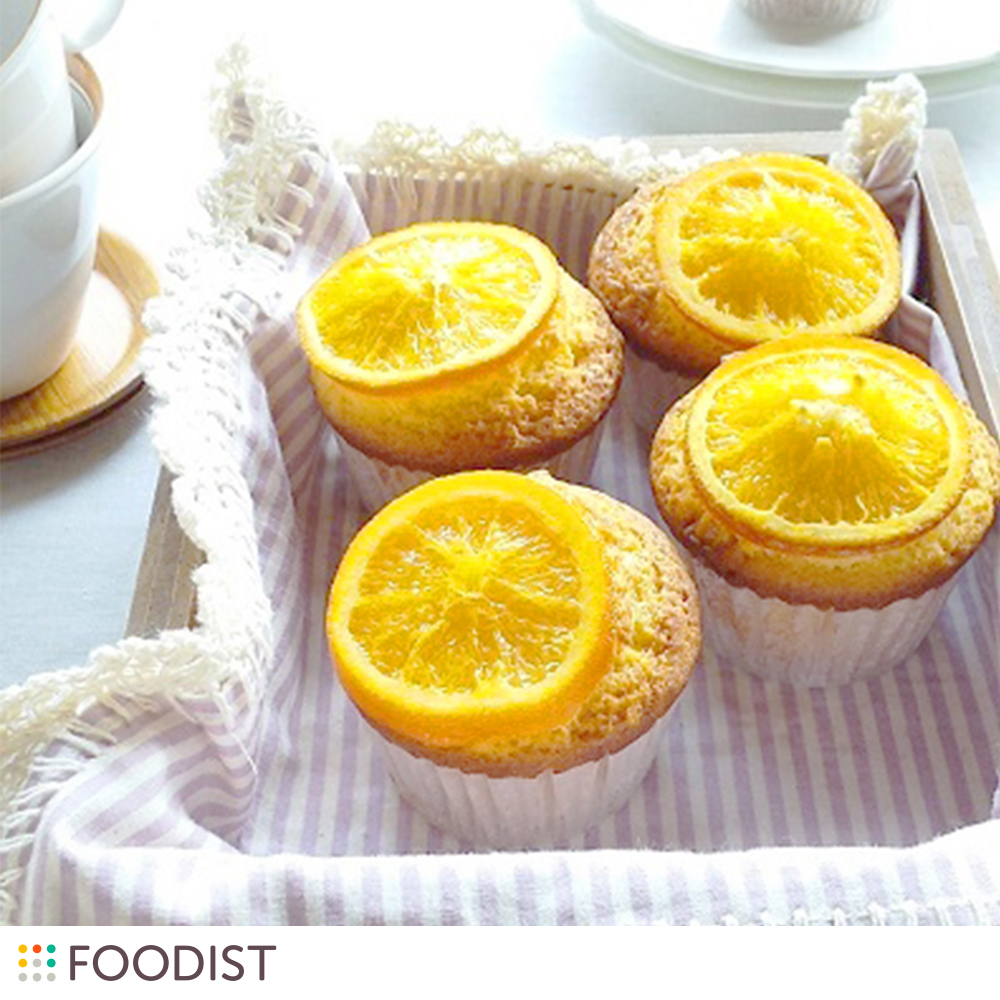 ホットケーキミックスで簡単!オレンジとホワイトチョコのオイルマフィン